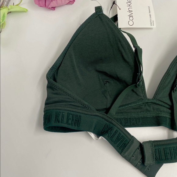 NWT Calvin Klein lightly lined Monochrome Triangle Bralette Bra - Picture 3 of 4